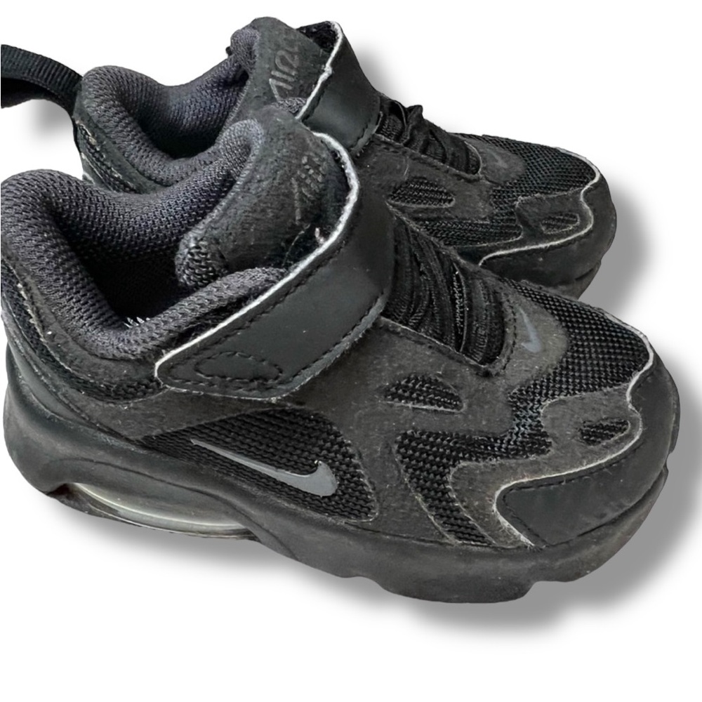 Nike Air Max 200 Triple Black Toddler Shoes size 7